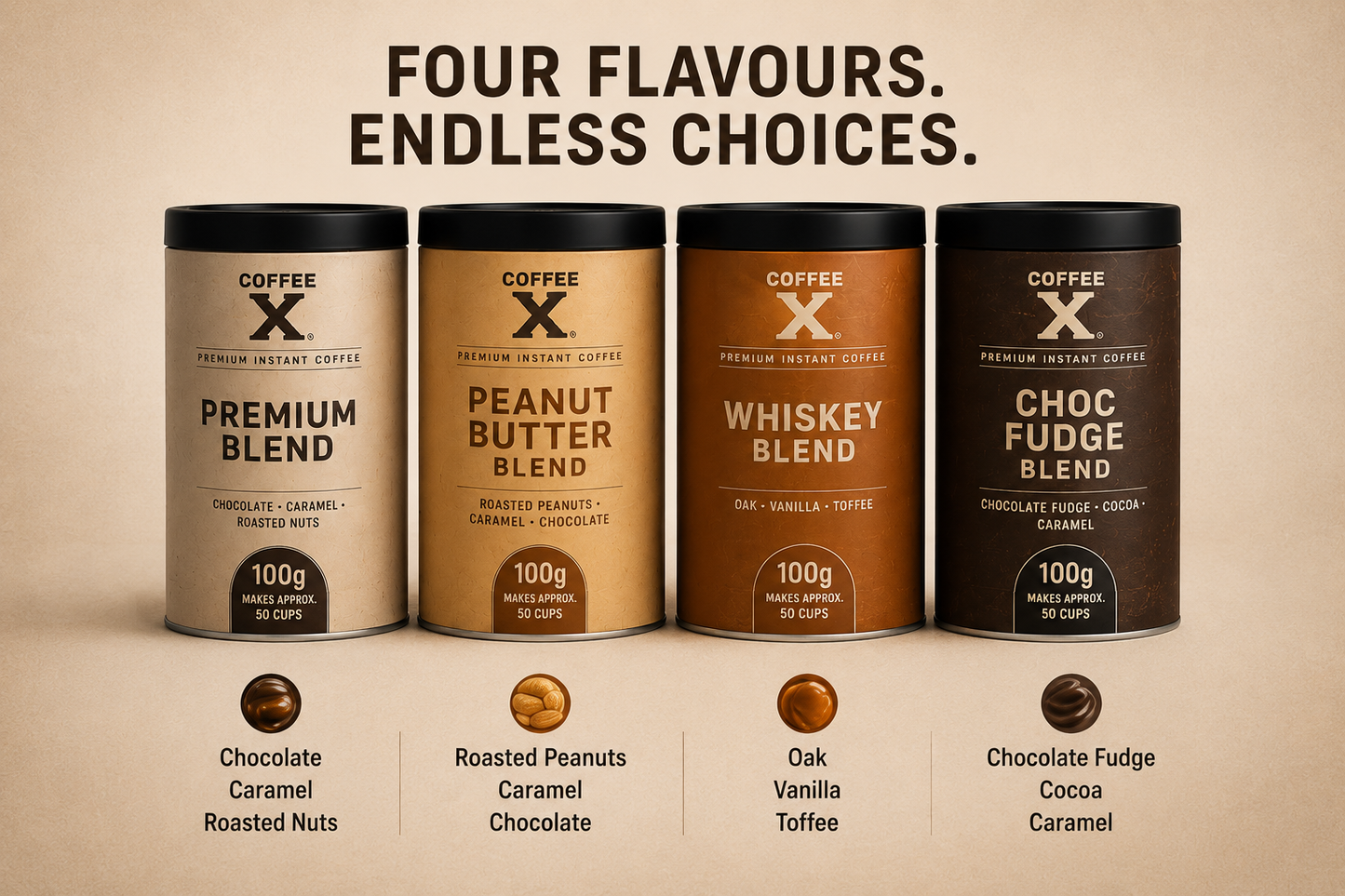 COFFEEX INSTANT COFFEE 4 PACK